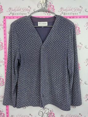 Bellissima sparkly sweater Purple Patterned Cardigan Sweater stunning vintage